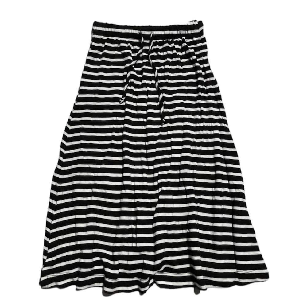 Handmade boutique black & white striped maxi skirt 18-24 months
